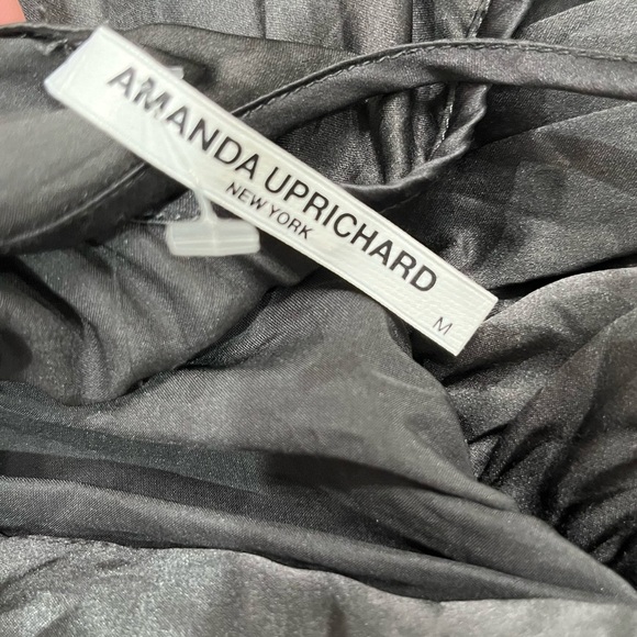 AMANDA UPRICHARD Jumpsuit Black Silk Revolve Pockets Size Medium new revolve - Picture 9 of 9